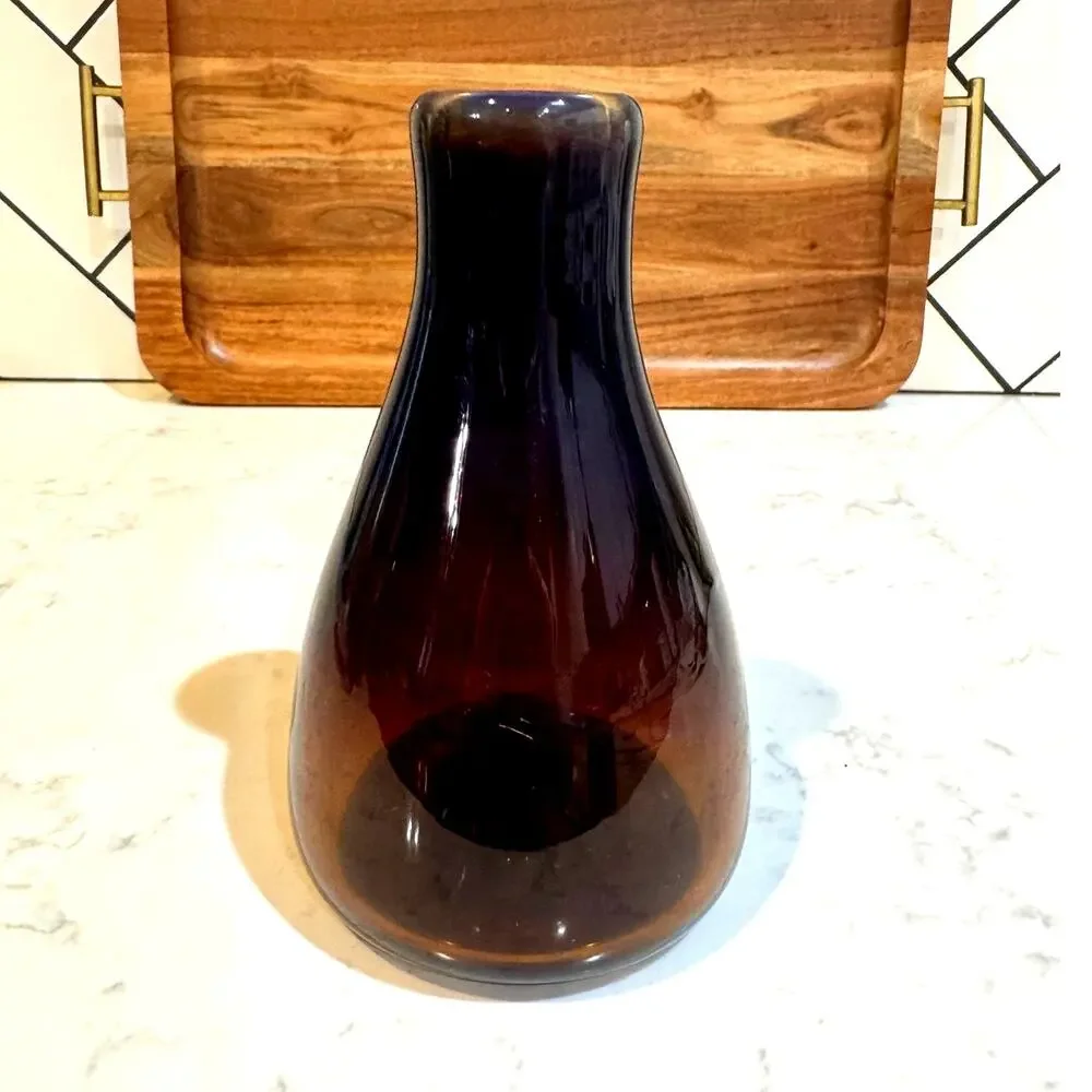 Vintage handblown glass vase signed Williams 77 teardrop" or "bud" vase - Picture 6 of 16
